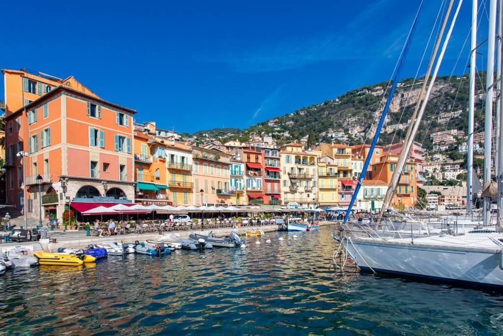 #40 Bright Sea View Suite For 6 2Mins Walk Port & Sea Villefranche-sur-Mer Exteriör bild