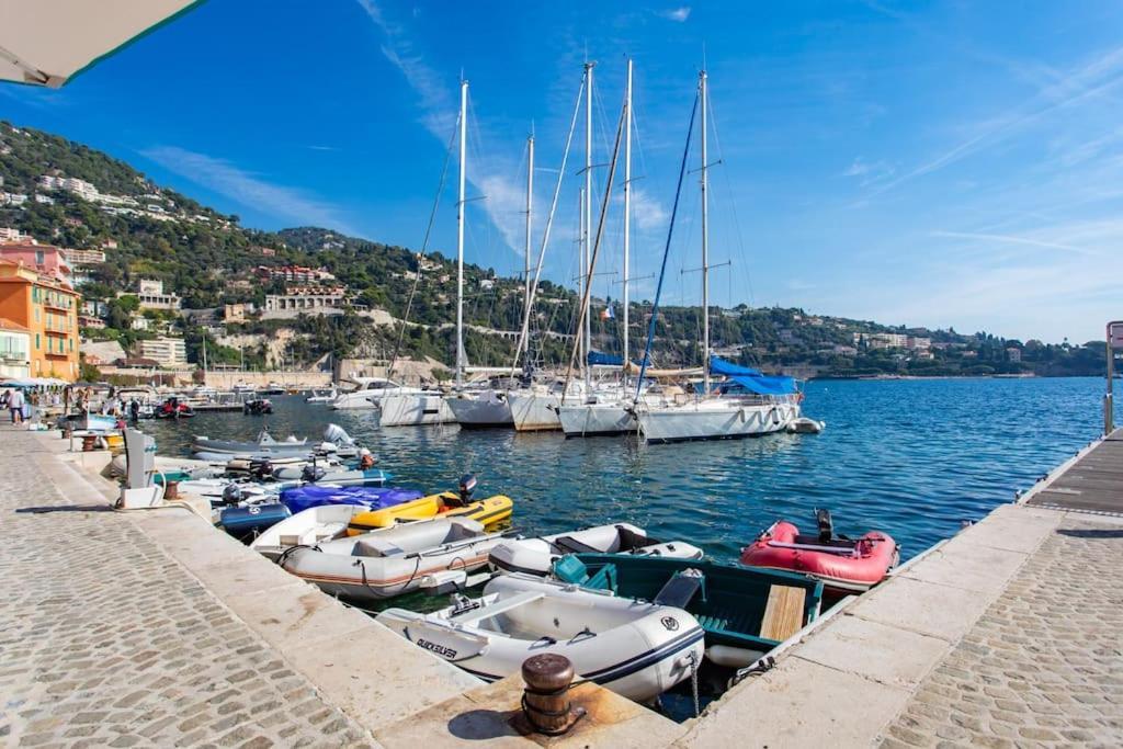 #40 Bright Sea View Suite For 6 2Mins Walk Port & Sea Villefranche-sur-Mer Exteriör bild